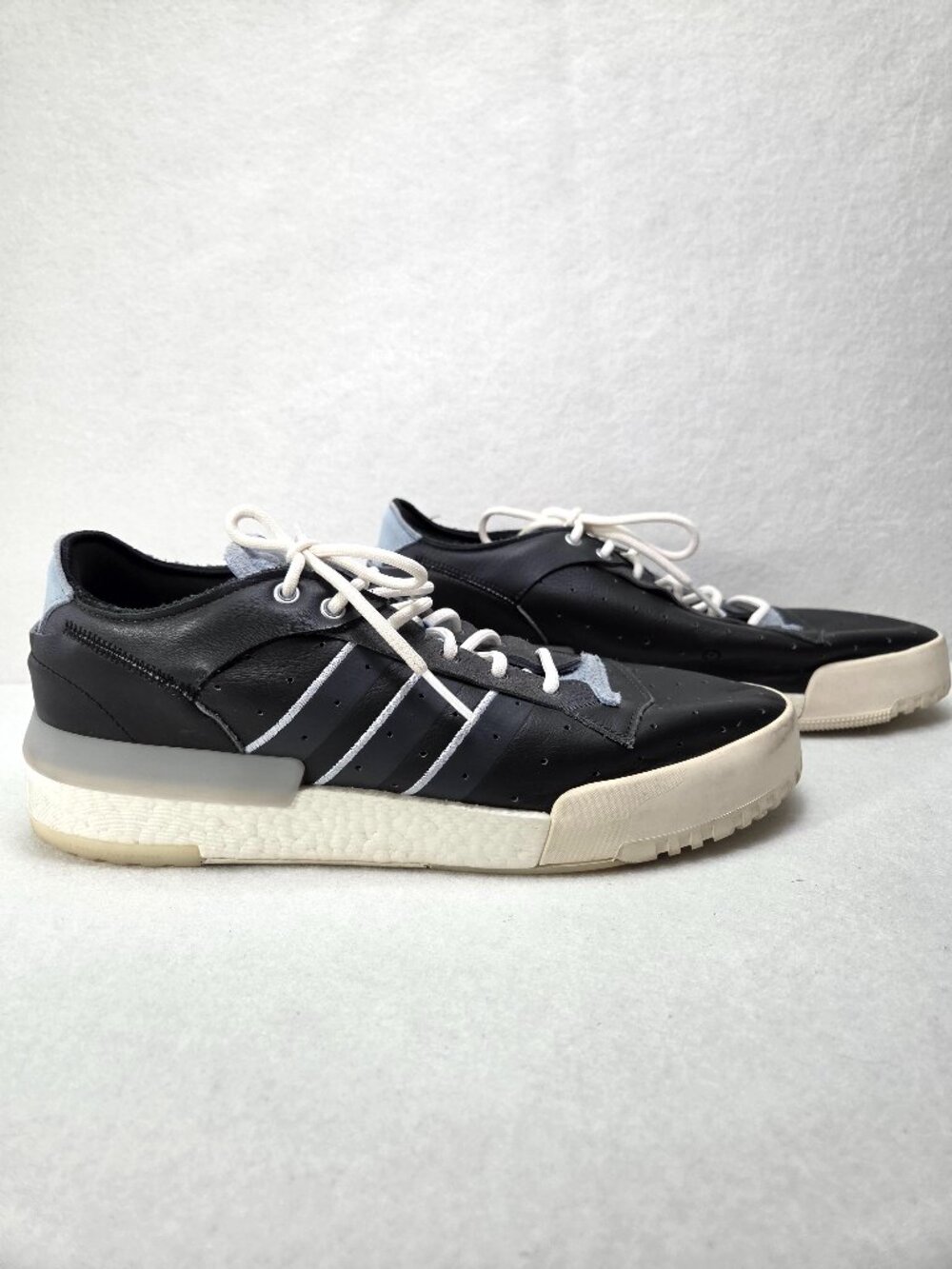 adidas Rivalry RM Low Men’s 13 Black Blue Leather Boost Sneakers